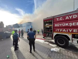 Nazilli’de Atık Ayırma Tesisinde Yangın Çıktı