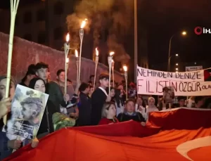 Oltu’da Filistin’e Destek Yürüyüşü Düzenlendi