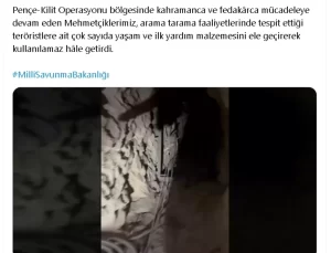 Pençe-Kilit Operasyonu’nda Terör Malzemeleri Ele Geçirildi