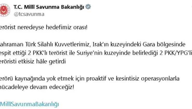 PKK’lı Teröristler Etkisiz Hale Getirildi
