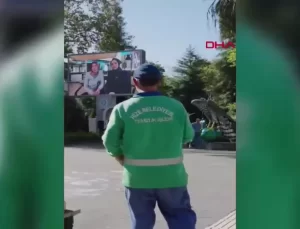 Rize’de Temizlik Personeline Sürpriz Doğum Günü