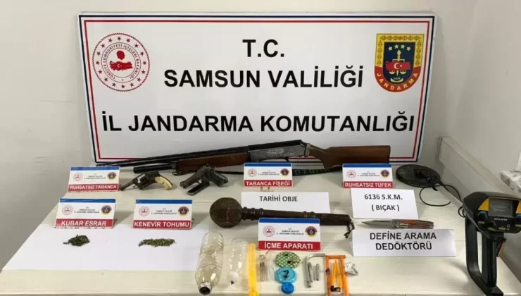 Samsun’da Silah ve Uyuşturucu Operasyonu: 5 Gözaltı