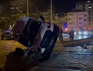 Samsun’da Tramvay ve Ambulans Çarpıştı