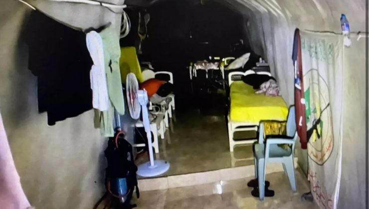Şok görüntüler: Hamas lideri Yahya Sinvar’ın ve ailesinin yaşadığı tünelin içi paylaşıldı