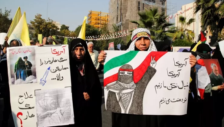 Tahran’da İsrail Protestosu ve Destek Gösterisi