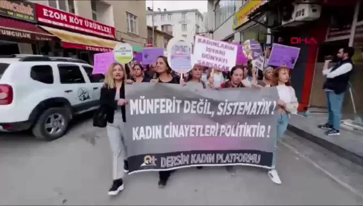 Tunceli’de Kadın Cinayetlerine Tepki Yürüyüşü