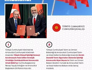 Türkiye ve Arnavutluk’tan 4 Antlaşma