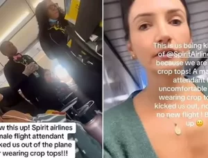 Uygun olmayan kıyafetler giyen iki kadın, uçaktan zorla indirildi