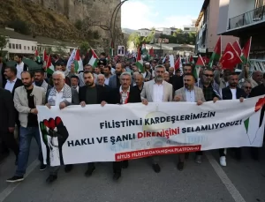 Van ve Bitlis’te İsrail’in Gazze’ye yönelik saldırıları protesto edildi