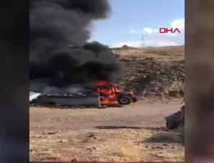 Yahyalı’da Traktör Yangında Küle Döndü