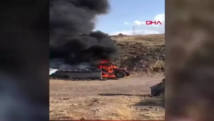 Yahyalı’da Traktör Yangında Küle Döndü