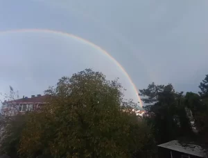 Zonguldak’ta Çifte Gökkuşağı Görüntüleri