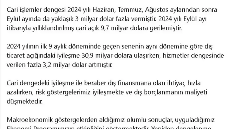 2024’te Cari Açık Oranı Yüzde 1 Bekleniyor