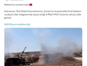 3 PKK/YPG’li Terörist Etkisiz Hale Getirildi