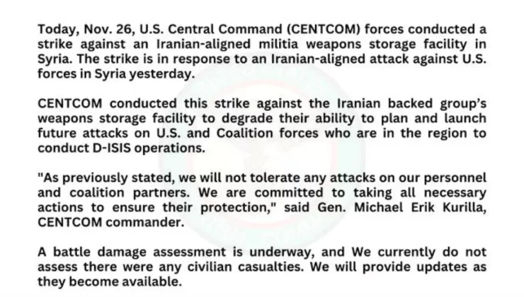 ABD’den Suriye’de İran Milislerine Saldırı