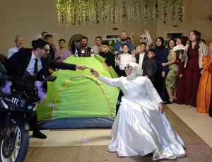 Adana’da Motosikletli Kamp Düğünü