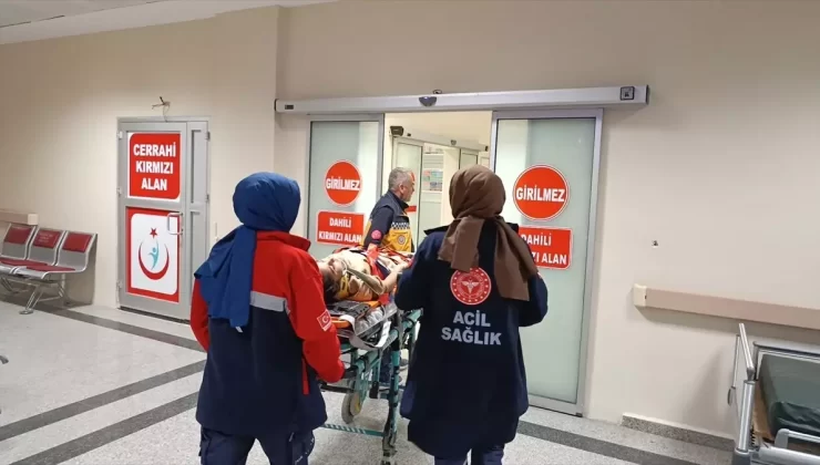 Adıyaman’da Otomobil Şarampole Devrildi