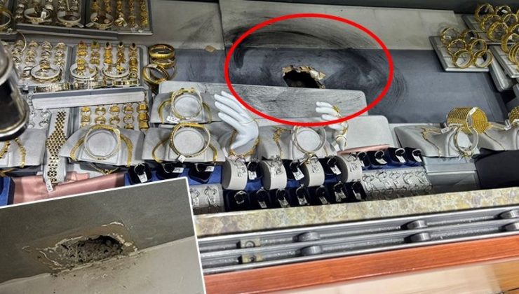 Akıllara gelmeyecek soygun: Alt kattan delik açıp vitrine ulaştılar