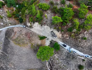 Alanya’da Heyelan Sonrası Yol Genişletme Çalışmaları Tamamlanıyor