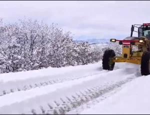 Amasya’da Kar Yağışı 107 Köy Yolunu Kapattı