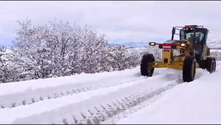 Amasya’da Kar Yağışı 107 Köy Yolunu Kapattı