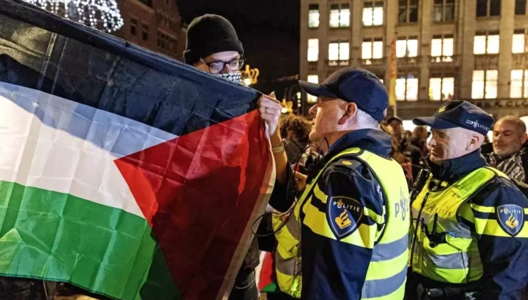 Amsterdam’da Filistin Destekçilerine Gözaltı