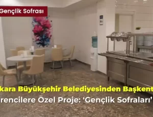 Ankara’da Gençler İçin Ücretsiz Yemek Servisi Başlıyor