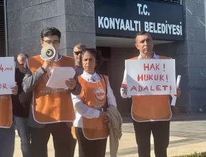 Antalya’da Memurlar Maaşları İçin Protesto