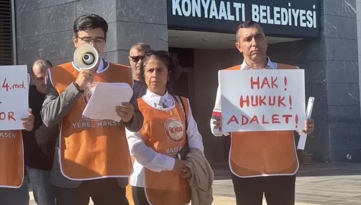 Antalya’da Memurlar Maaşları İçin Protesto