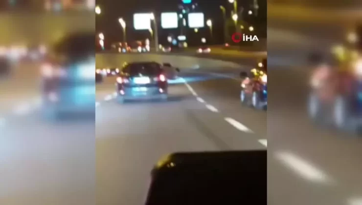 Araçtan Sarkarak Video Çekti