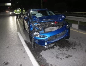 At’a Çarpan Otomobilde 3 Yaralı