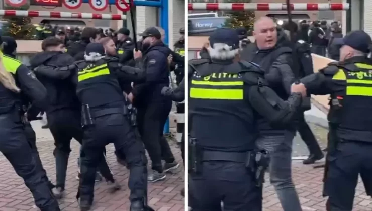 AZ Alkmaar-Galatasaray maçı saatler kala taraftarlar birbirine girdi