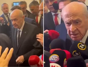 Bahçeli’den ”Çözüm sürecinde Erdoğan ile görüş ayrılığı yaşıyor musunuz?” diye soran gazeteciye tepki