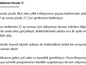 Bakan Şimşek’ten Enflasyon Açıklaması