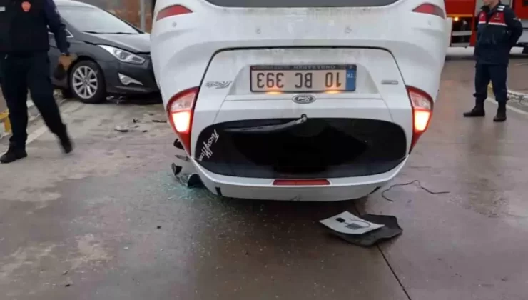 Balıkesir’de Ters Dönme Kazasında Yaralanan Yok