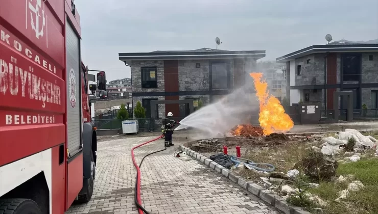 Başiskele’de Doğal Gaz Yangını