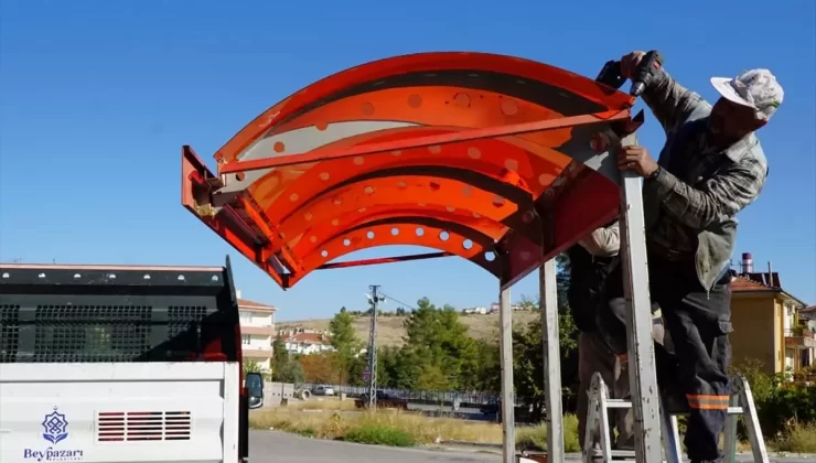 Beypazarı’nda Duraklar Yenilendi