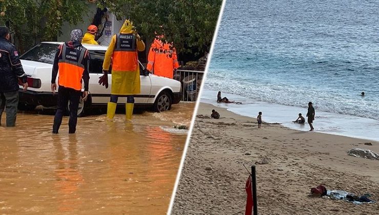 Bir taraf kış bir taraf yaz: Güneşi görenler sahile koştu