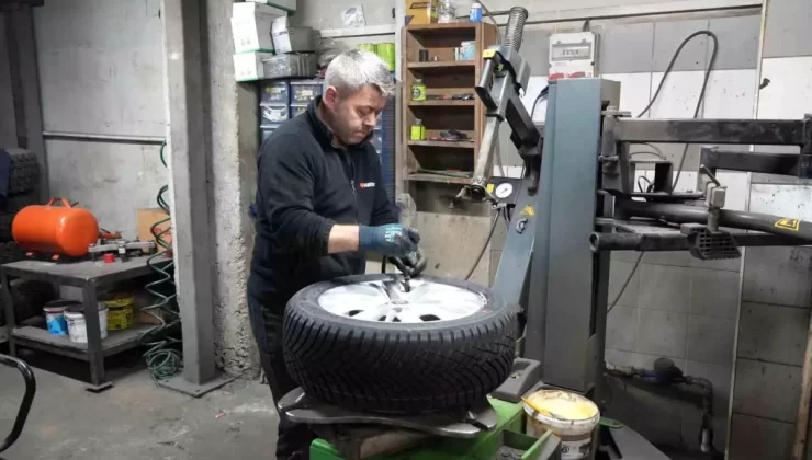 Bolu’da Kış Lastiği Yoğunluğu