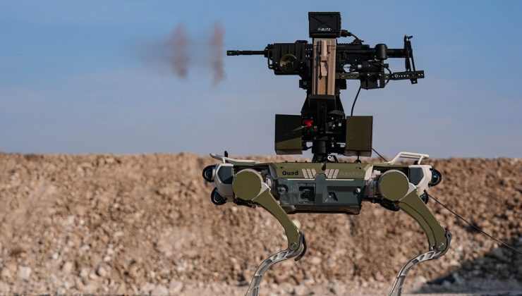 BORAN-6 Keskin Nişancı Yarışması’nda silahlı robot köpek “Bars” sergilendi