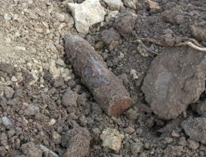 Bursa kırsalında top mermisi bulundu