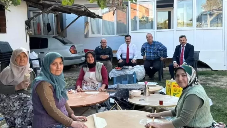 Bursa Yenişehir Belediye Başkanı Ercan Özel, Demirboğa Köyü’nde Bazlama Pişirdi