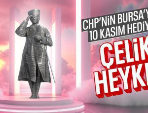 Bursa’da Atatürk’ün çelikten yapılan heykeli açıldı