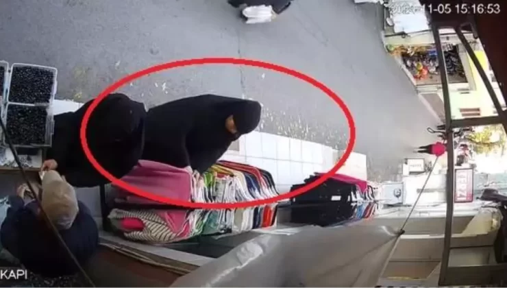 Bursa’da Kadın Hırsızlık Anı Kamerada