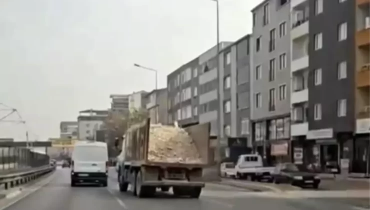 Bursa’da Kamyon Tehlike Saçtı