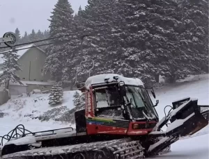 Bursa’da Kar Yağışı Uludağ’ı Beyaza Bürüdü