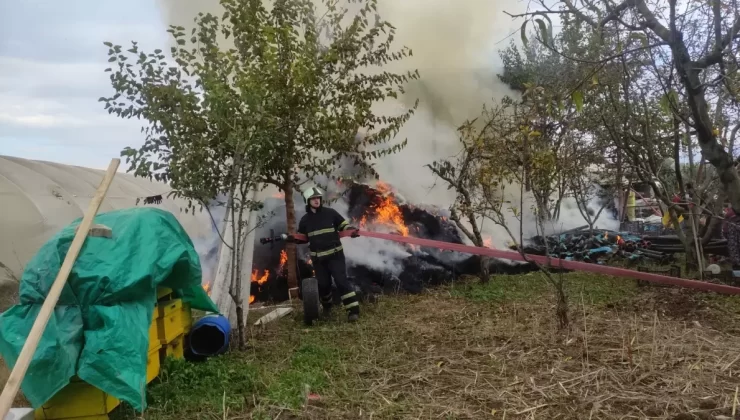 Bursa’da Saman Yığınları Yangın Çıkardı, Bir Kişi Dumandan Etkilendi