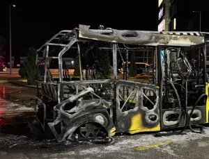 Bursa’da Yolcu Minibüsü Yangını