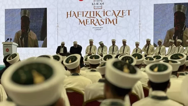 Çankırı’da 200 Hafız için İcazet Töreni