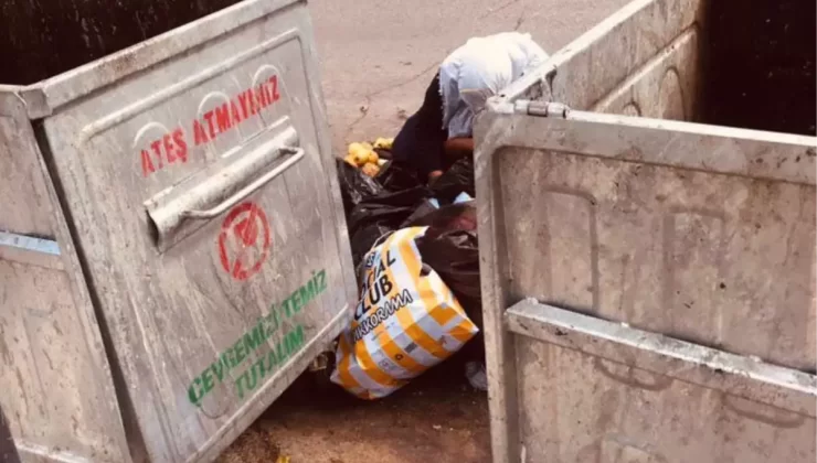 Çöpten Yiyecek Toplayan Dilenci Gözaltına Alındı